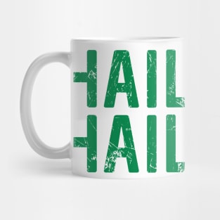 Hail Hail, Glasgow Celtic Football Club Green Distressed Text Design Mug